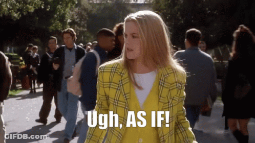 Woman In Yellow Plaid Jacket Saying Ugh In Crowd GIF