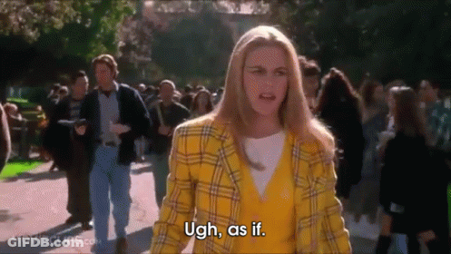 Woman In Yellow Plaid Says Ugh As If GIF