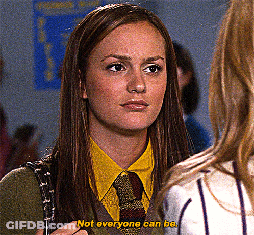 Woman In Yellow Shirt And Tie Saying Not Everyone Can Be GIF