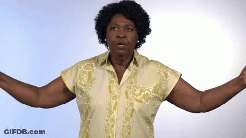 Woman In Yellow Shirt Arms Wide Open GIF