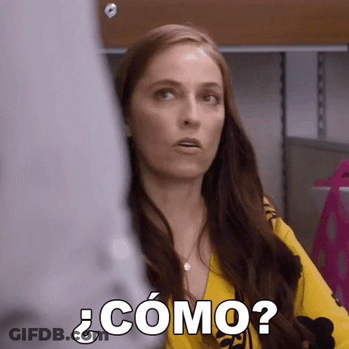 Woman In Yellow Shirt Asking How GIF