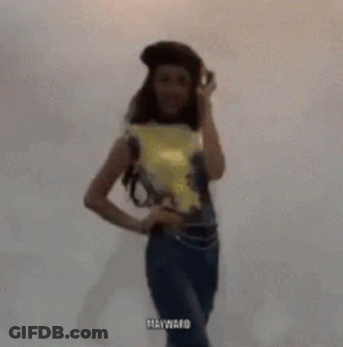 Woman In Yellow Shirt Dancing Hayward GIF