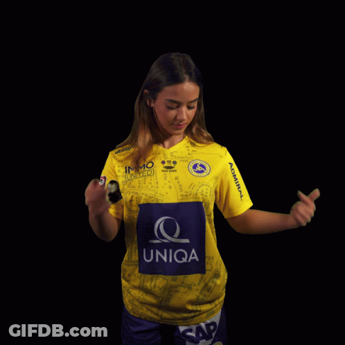 Woman In Yellow Shirt Saying Uniqa GIF