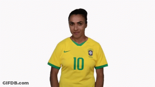 Woman In Yellow Soccer Jersey Number 10 GIF