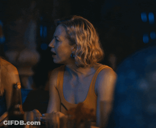 Woman In Yellow Tank Top GIF