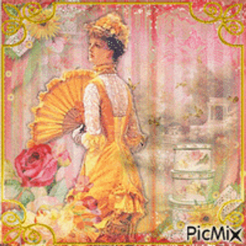Woman In Yellow Yellow Dress GIF