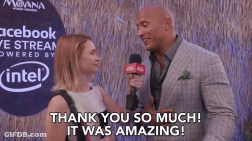 Woman Interviewing Man Says Thank You So Much GIF