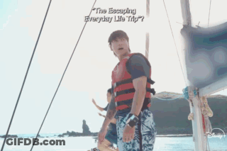 Woman Jumping Into Water With Disney Logo GIF