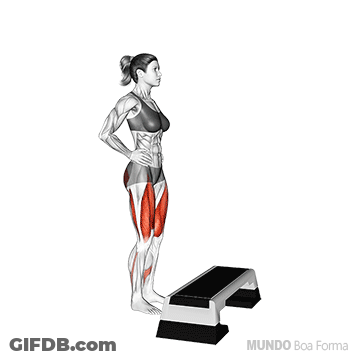 Woman Jumping On Step Mundo Boa Forma GIF