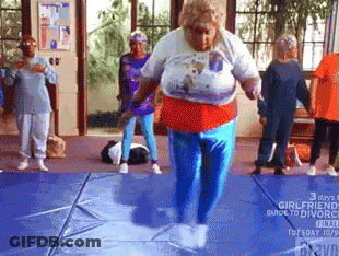 Woman Jumping Over Mat Girlfriends Guide To Divorce GIF