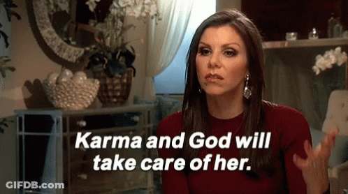 Woman Karma And God Will Take Care GIF