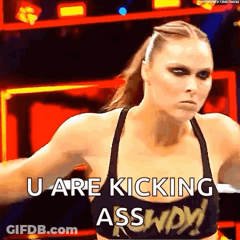 Woman Kicking Ass Shirt GIF