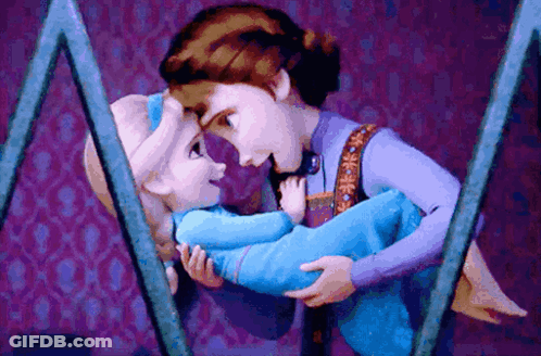 Woman Kissing Little Girl On Forehead GIF