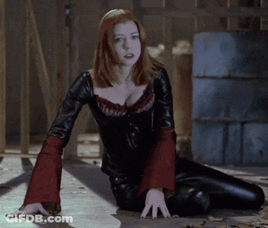 Woman Kneeling With This Is Weird Below GIF