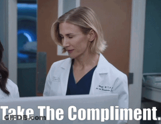 Woman Lab Coat Reading Take The Compliment Laptop GIF