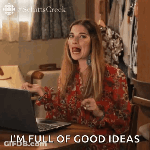 Woman Laptop Saying I'm Full Of Good Ideas GIF