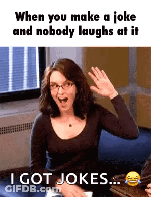 Woman Laughing At Joke Nobody Laughs I Got Jokes GIF