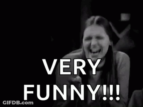 Woman Laughing In Black And White Photo Saying Very Funny GIF
