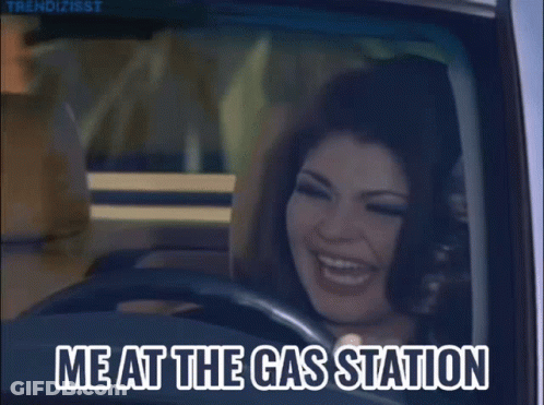 Woman Laughing In Car GIF