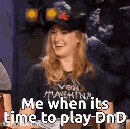 Woman Laughing Me When It's Time To Play DND GIF