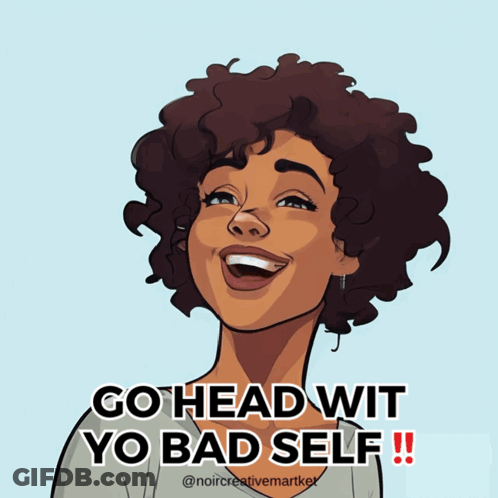 Woman Laughing Saying Go Head Wit Yo Bad Self GIF