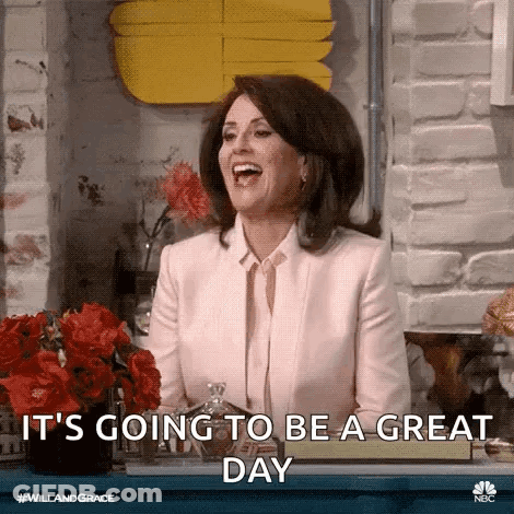 Woman Laughing Saying Great Day GIF
