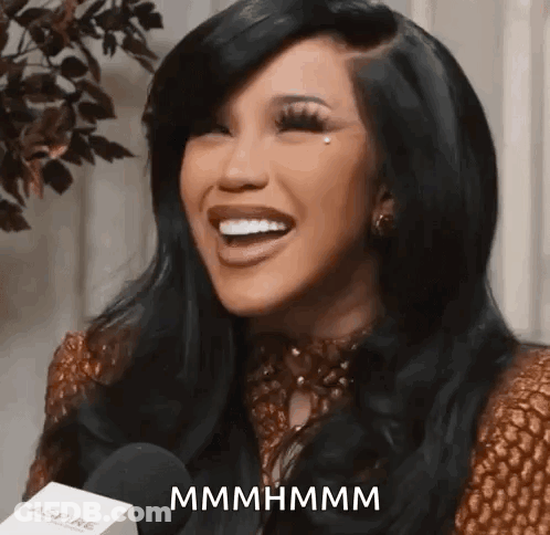 Woman Laughing With Microphone GIF