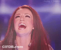 Woman Laughing With Mouth Wide Open GIF