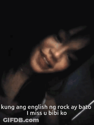 Woman Laying Down Kung Ang English Ng Rock Ay Bato I Miss U Bibi Ko GIF