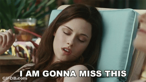 Woman Laying In Chair Saying I Am Gonna Miss This GIF