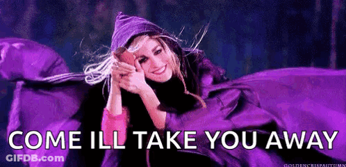 Woman Laying In Purple Blanket Come Ill Take You Away GIF