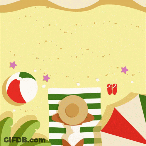 Woman Laying On Beach With Ferragosto GIF