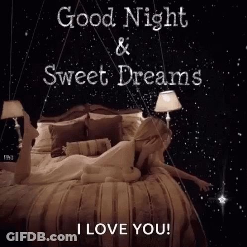 Woman Laying On Bed Good Night And Sweet Dreams I Love You GIF