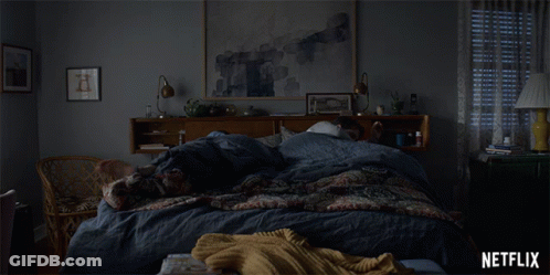 Woman Laying On Bed Netflix Ad GIF