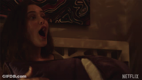 Woman Laying On Bed Netflix GIF