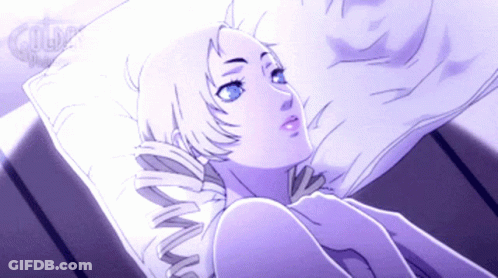 Woman Laying On Bed With Clover GIF