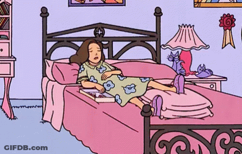 Woman Laying On Bed With Feet Up GIF