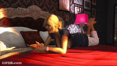 Woman Laying On Bed With Realtors Network Sign GIF