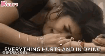 Woman Laying On Floor Everything Hurts And I'm Dying GIF