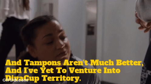 Woman Laying On Floor Saying And Tampons Arent Much Better GIF