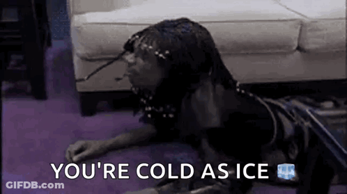 Woman Laying On Floor Saying Youre Cold As Ice GIF