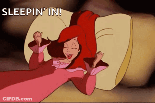 Woman Laying On Pillow Saying Sleepin In GIF