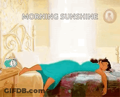 Woman Laying On Stomach Bed Morning Sunshine GIF