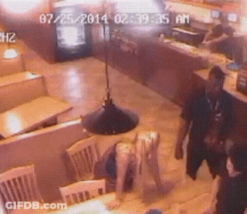 Woman Laying On Table July 2014 GIF
