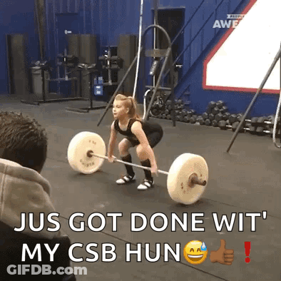 Woman Lifting Barbell Jus Got Done Wit My Csb Hun GIF