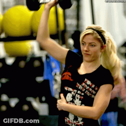 Woman Lifting Dumbbell Your In Your Own GIF