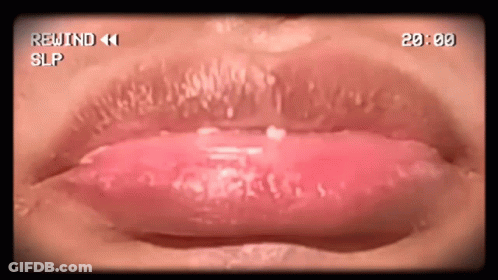 Woman Lips Saying Rewind Slp GIF