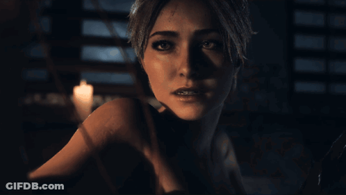 Woman Looking At Camera With Candle GIF