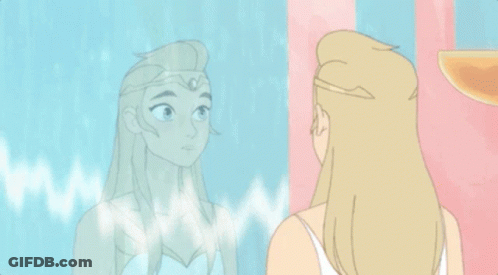 Woman Looking At Her Reflection In Mirror GIF