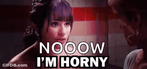 Woman Looking In Mirror Saying Nooow I'm Horny GIF